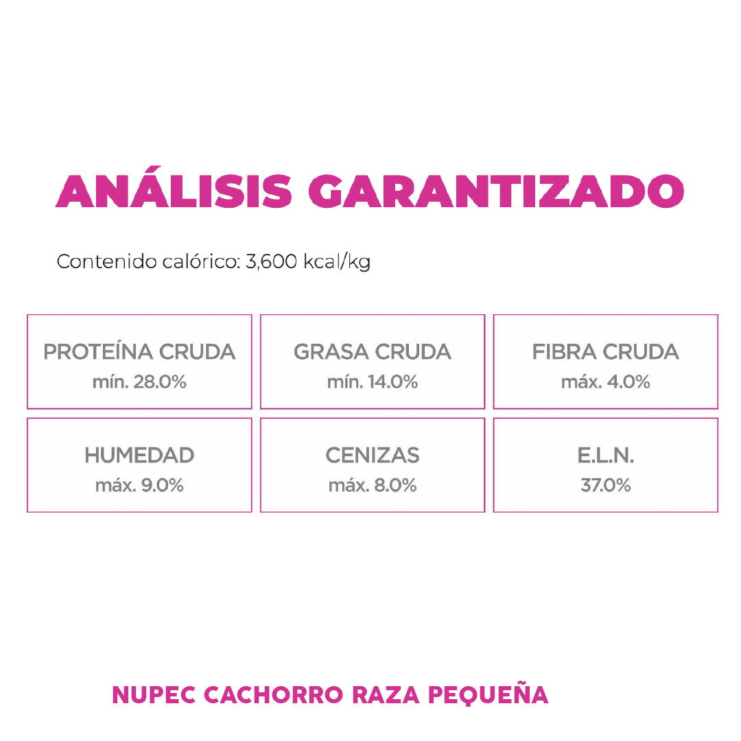 Alimento Cachorro Raza Pequeña (Perro) | NUPEC