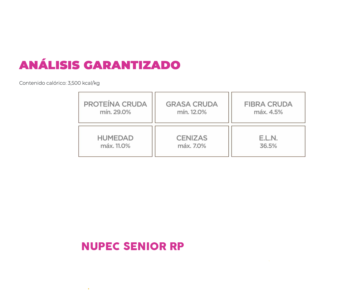 Alimento Senior Raza Pequeña (Perro) | NUPEC