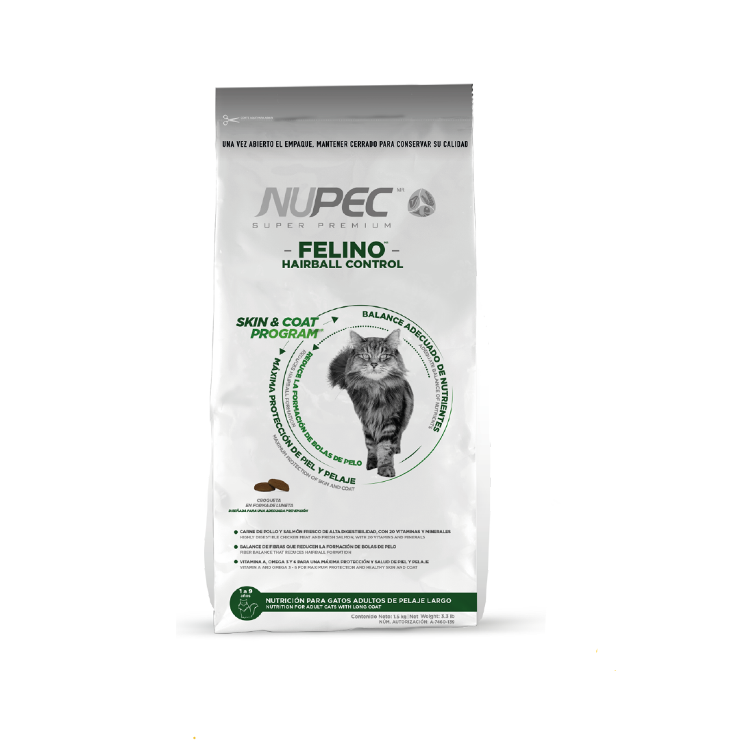 Alimento Felino Hairball (Gato) | NUPEC