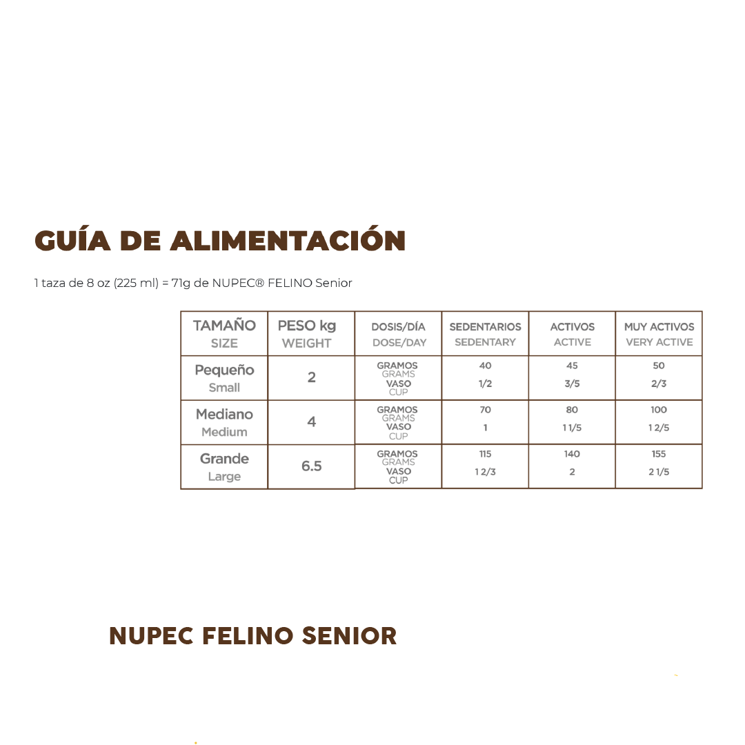 Alimento Felino Senior (Gato) | NUPEC
