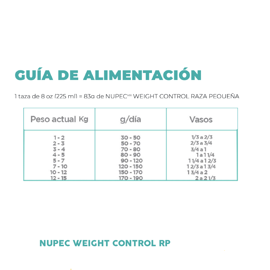 Alimento Weight Control Raza Pequeña (Perro) | NUPEC